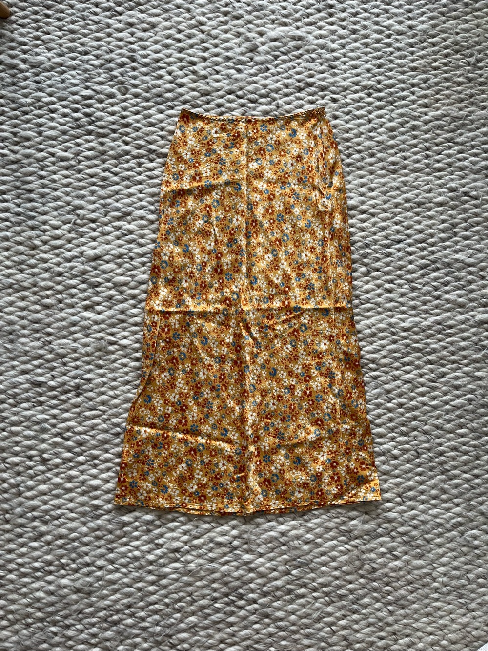 Reformation Floral Bias Silk Skirt